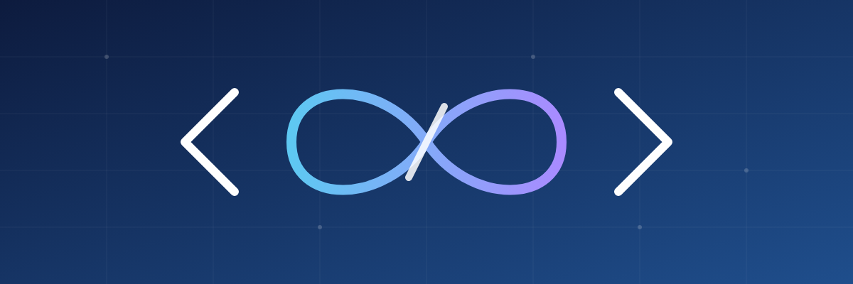 Code brackets around an infinity loop